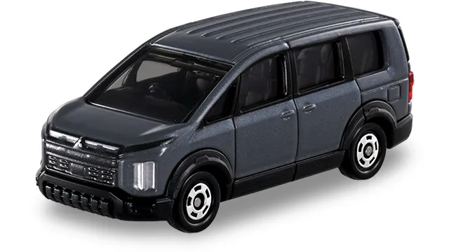 No.58 三菱 Delica D:5 官方商品照，深灰色車身配黑色下護板