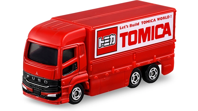 No.59 三菱扶桑 Super Great 官方商品照，紅色 TOMICA 品牌塗裝貨車