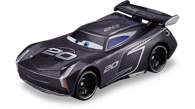 Cars Tomica SP 風暴傑森 20 週年紀念版官方商品照，深灰金屬色車身印 20 號