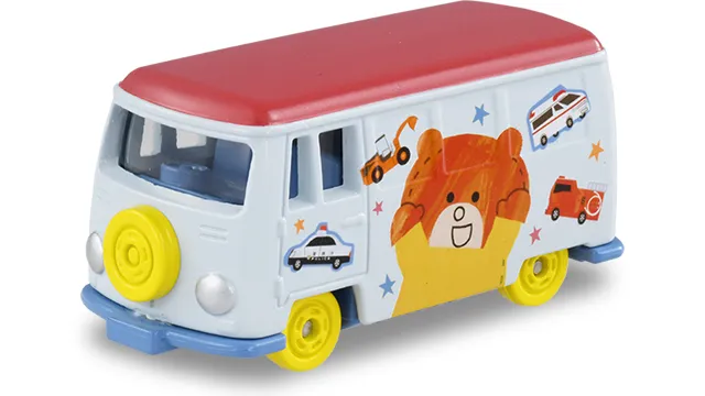 Dream Tomica SP「Tomica 與 Tom」一起玩 Tomica 官方商品照，淺藍廂型車配紅色車頂