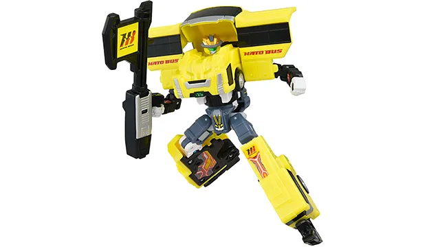 Job Braver TJB11 Trip Braver 哈多巴士觀光巴士官方商品照，變形機器人型態