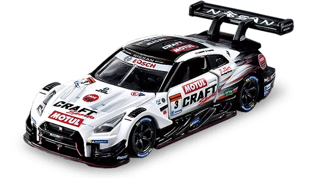 TT Mall 限定 Tomica Premium Racing #3 CRAFTSPORTS MOTUL GT-R 官方商品照,白黑塗裝賽車