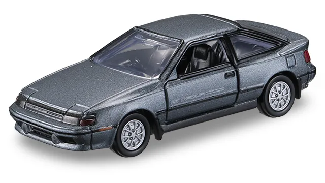 AEON 限定 Tomica Premium Toyota Celica 2000GT-FOUR 官方商品照，銀灰色金屬漆車身，掀燈收起