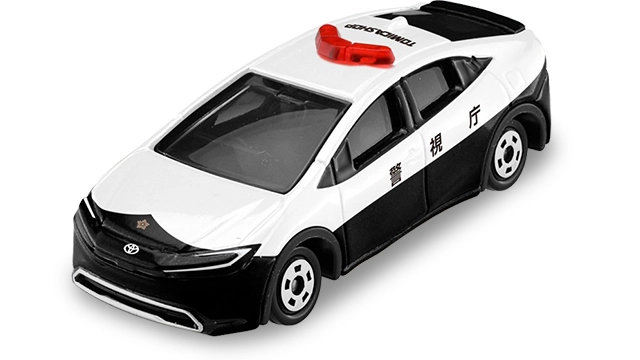 Tomica Shop 限定 Tomica Town 警察巡邏車官方商品照，黑白車身印「警視庁」