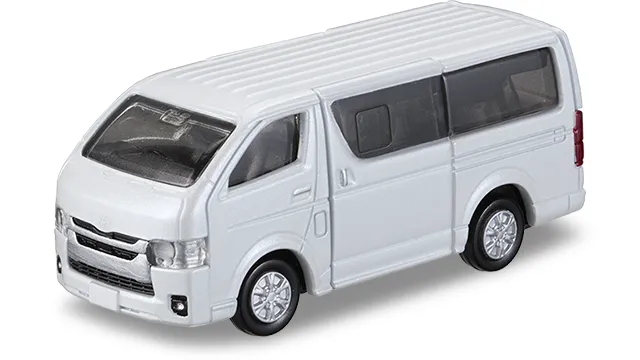 Tomica Premium 15 Toyota HiAce 官方商品照，白色廂型車