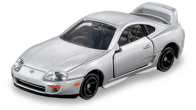 TT Mall 限定 Tomica REBORN Toyota Supra 官方商品照，銀色車身與大型尾翼