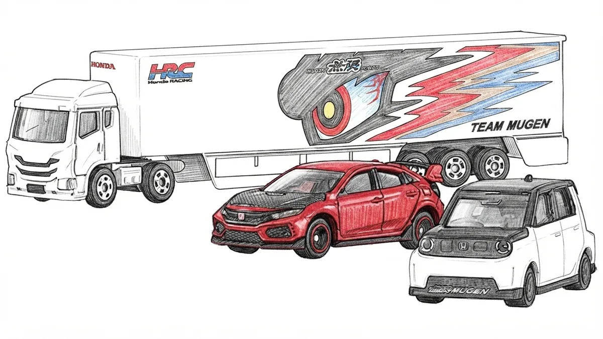 Tomica 禮盒組 Honda MUGEN COLLECTION 三台組素描插畫