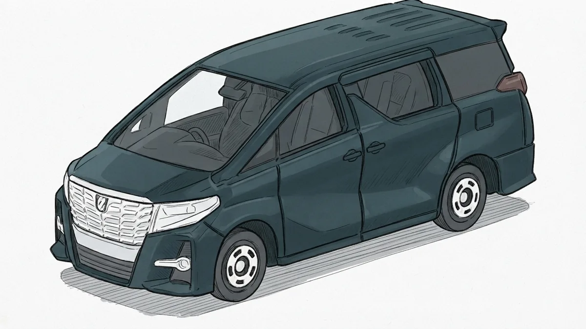 唐吉訶德・APITA・PIAGO 限定 Toyota Alphard 素描插畫