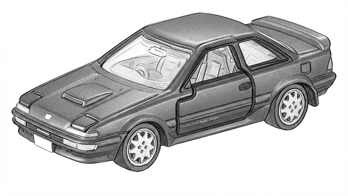 TT Mall 限定 Tomica Premium Toyota Sprinter Trueno AE92 素描插畫
