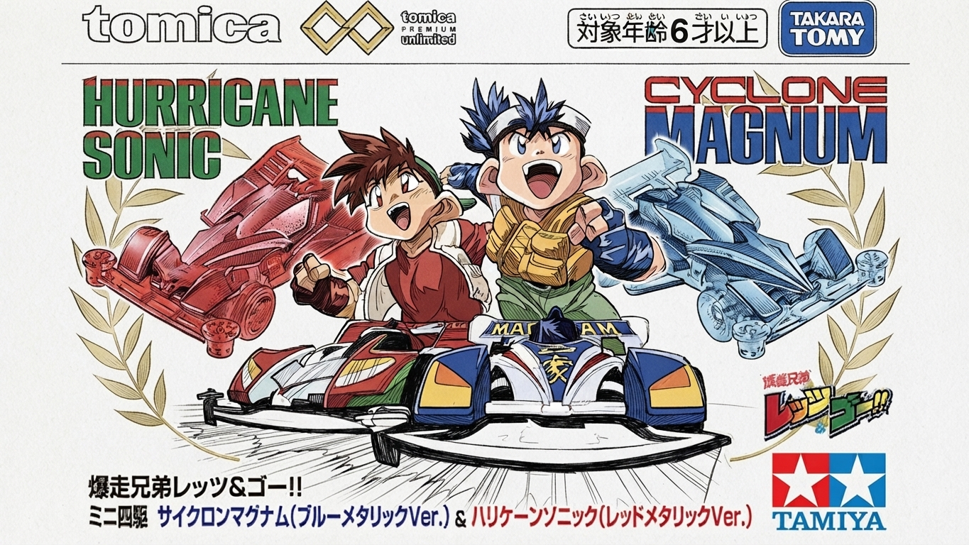 爆走兄弟 旋風衝鋒與颶風音速 30週年紀念版素描插畫